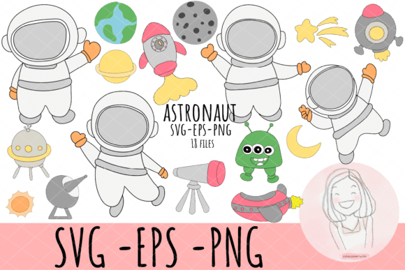 Astronauts in Space Adventure Svg: A Versatile Graphics Asset