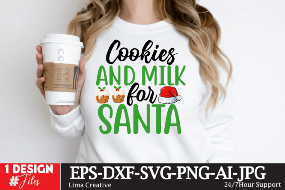 Cookies and Milk for Santa SVG: Perfect for T-Shirt Designs and Graphics