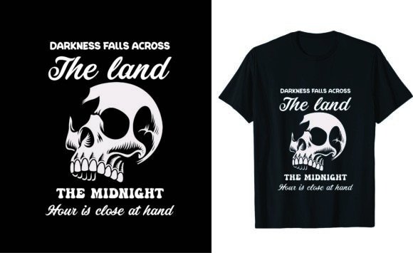 Darkness Falls: A Bold Graphic for T-Shirt Designs