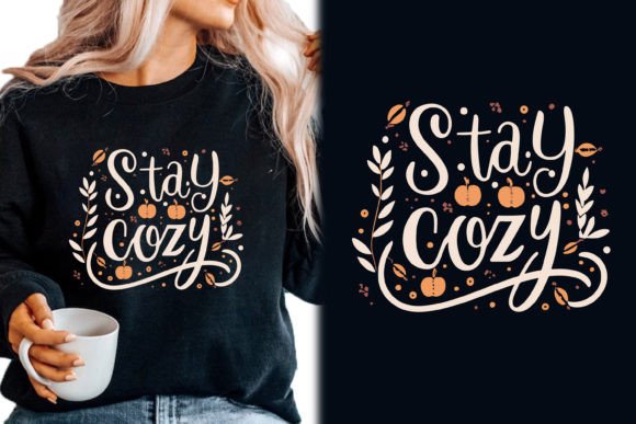 Fall Stay Cozy SVG PNG: Perfect for T-Shirt Designs and Graphics