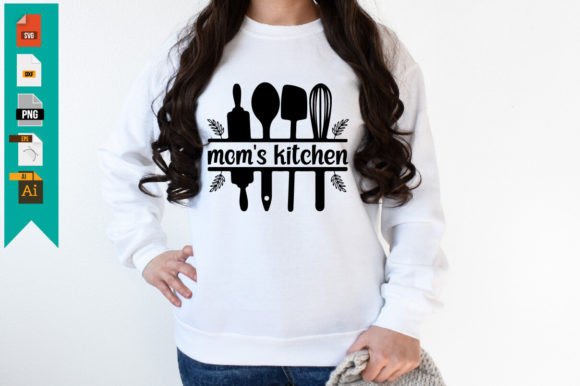 Mom's Kitchen: A Charming Graphic for T-Shirt Designs