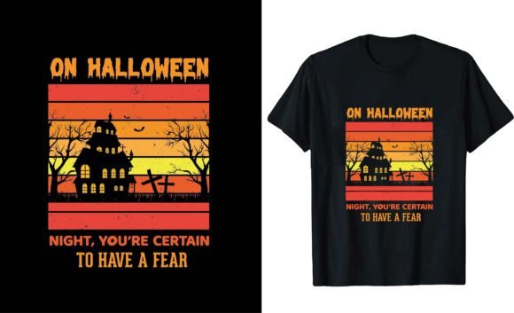 On Halloween Night Graphics for T-Shirt Designs
