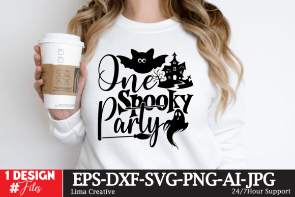 One Spooky Perty SVG: A Charming T-Shirt Design Graphic