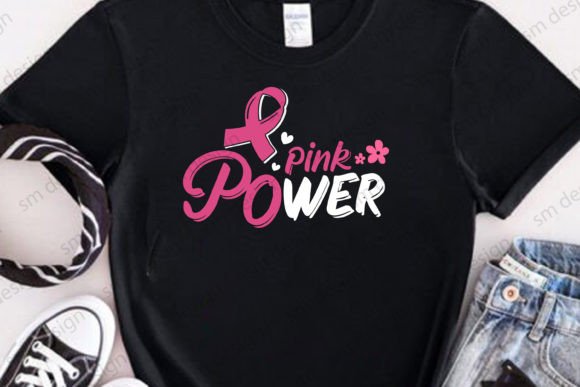 Pink Power Breast Cancer PNG for T-Shirt Designs and Graphics