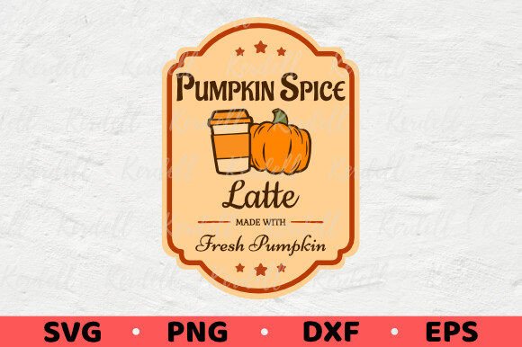 Pumpkin Spice Latte Sign: A Versatile Graphics Asset