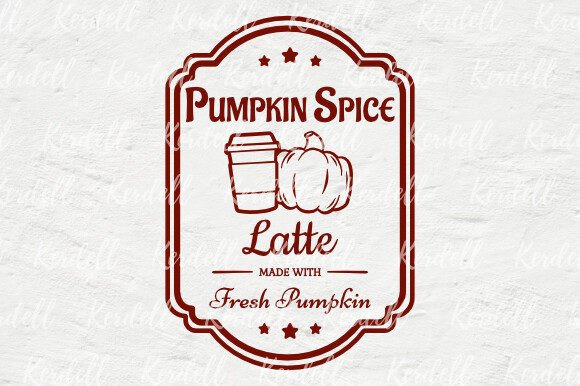 Pumpkin Spice Latte Vintage Label: A Graphics Gem for Local Brands