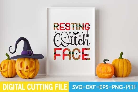 Resting Witch Face Svg: A Spooky yet Playful Design
