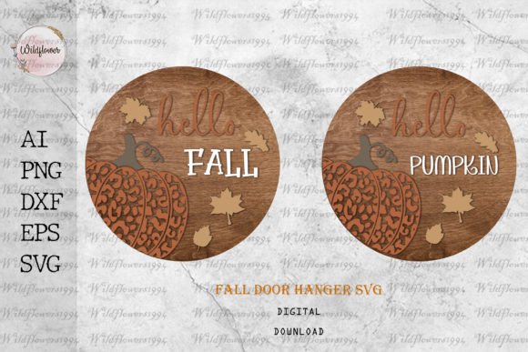 Review: Fall Door Hanger SVG for Graphics and Print Templates