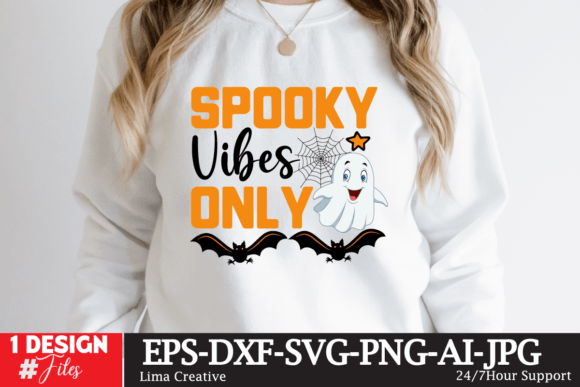 Spooky Vibes Only SVG Cut File for T-Shirt Designs and Graphics