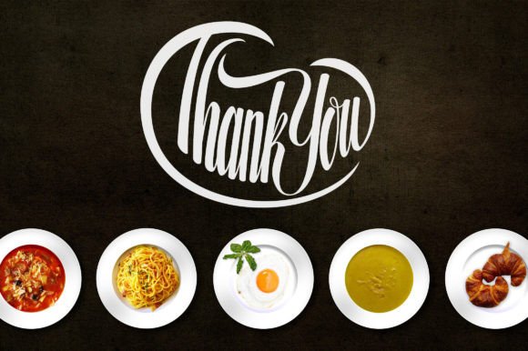 Thank You Bean Like Shape Lettering: A Creative Graphics Asset