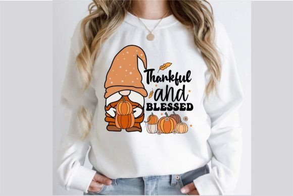 Thankful Blessed Retro T-Shirt Design for Crafters
