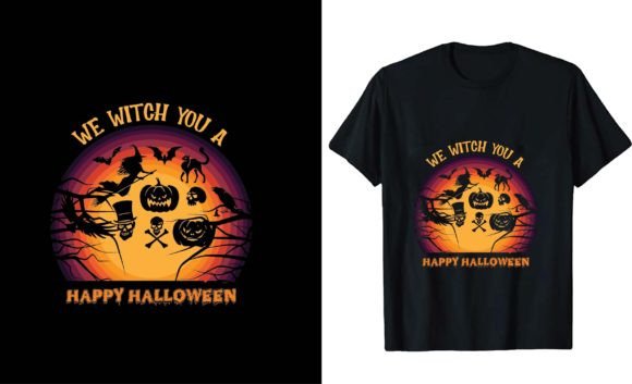 We Witch You a Happy Halloween Graphics & T-Shirt Designs
